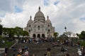 View of the Parvis du SacrÃÂ©-CÃâur from the steps of Montmartre Royalty Free Stock Photo